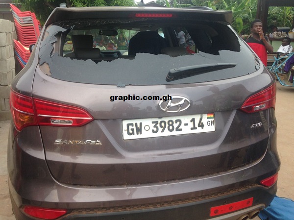 Sena Okity-Duah's Santa Fe vehicle Sena Okity-Duah's Santa Fe vehicle